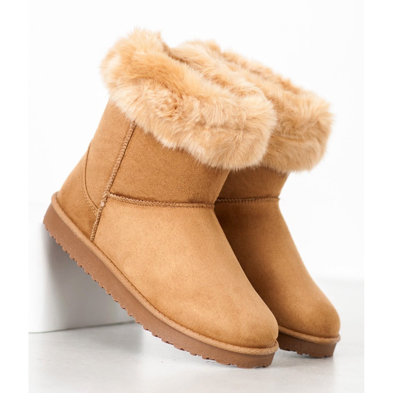Sport Mukluki caliente con piel marrón 1