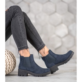 SHELOVET Botines chelsea en la plataforma azul 1