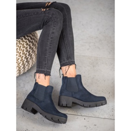 SHELOVET Botines chelsea en la plataforma azul 2