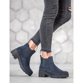 SHELOVET Botines chelsea en la plataforma azul 3