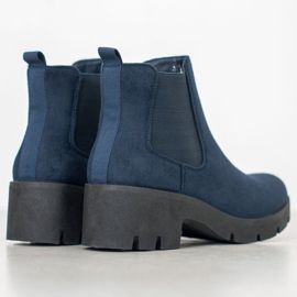 SHELOVET Botines chelsea en la plataforma azul 4