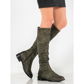 Botas de ante VINCEZA verde 2