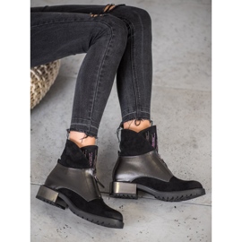 Goodin Botas de moda cálidas negro gris 2 Goodin Botas de moda cálidas negro gris 2