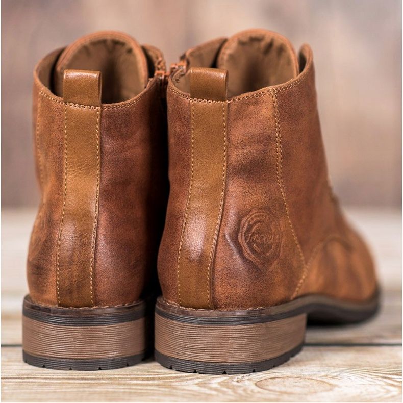 Goodin Tramperos elegantes hechos de cuero ecológico marrón 2 Goodin Tramperos elegantes hechos de cuero ecológico marrón 2