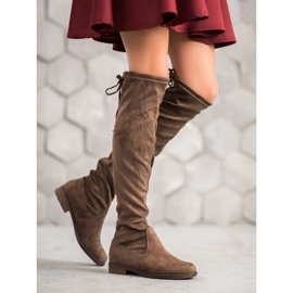 J. Star Botas altas de ante con ribete marrón 1