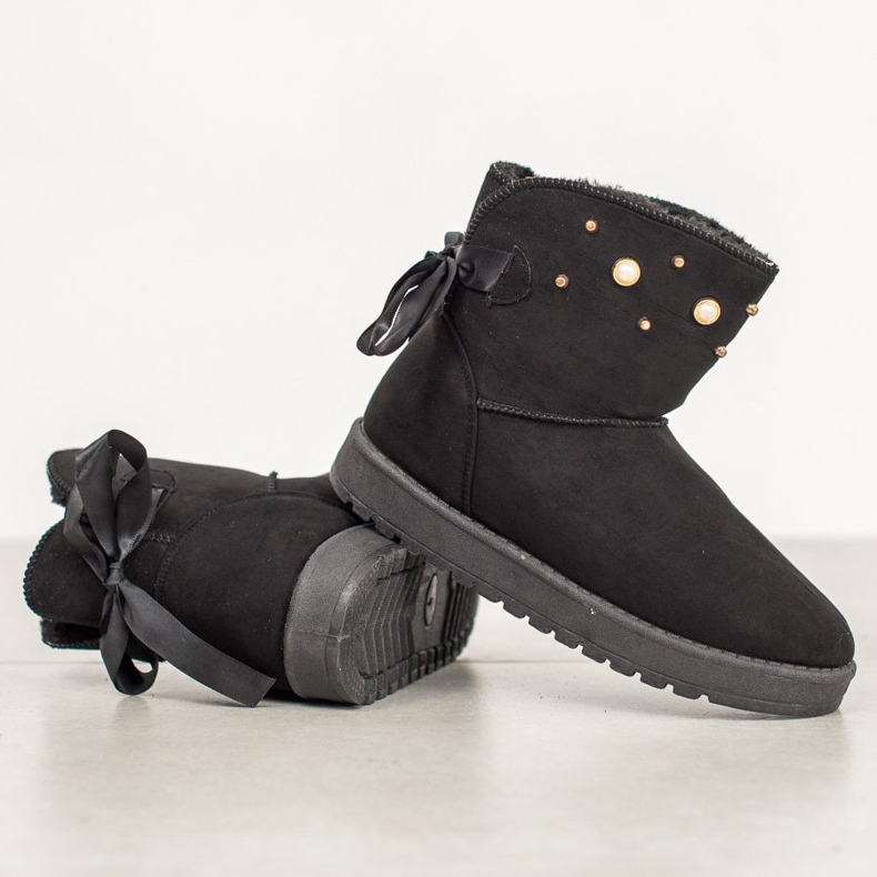 SHELOVET Mukluki con cuentas negro 1