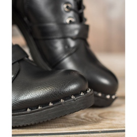 Cm Paris Botas con cordones y hebilla negro 5