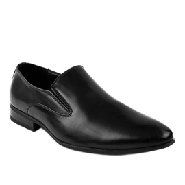 Zapatos bajos elegantes negros 6-317 mocasines 1