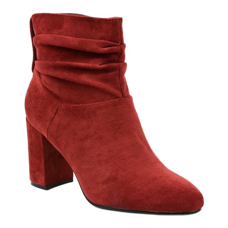 Botas elegantes de color burdeos en el poste 884 rojo 1 Botas elegantes de color burdeos en el poste 884 rojo 1