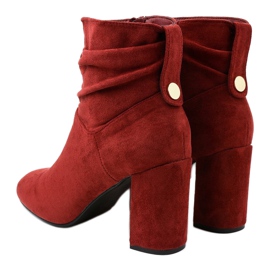 Botas elegantes de color burdeos en el poste 884 rojo 3