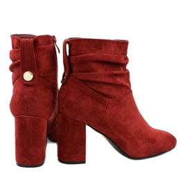 Botas elegantes de color burdeos en el poste 884 rojo 4
