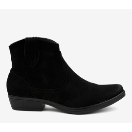 Botas planas negras para mujer botas camperas K860 negro 2
