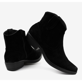 Botas planas negras para mujer botas camperas K860 negro 4
