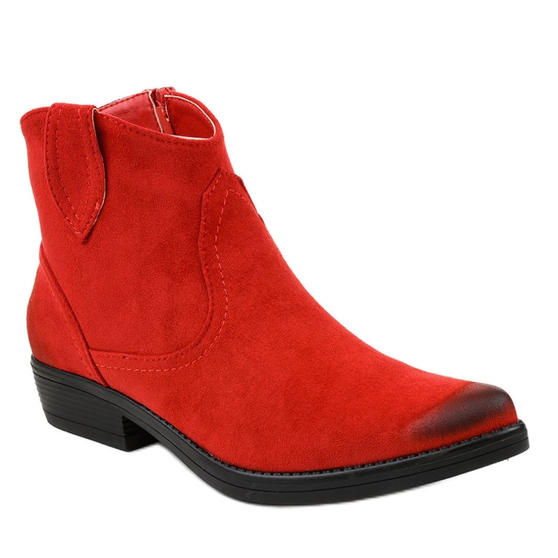 Botas planas rojas para mujer botas camperas K860 rojo 1 Botas planas rojas para mujer botas camperas K860 rojo 1
