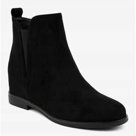 Botines Chelsea negros con cuña BM279 1