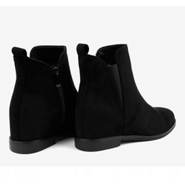 Botines Chelsea negros con cuña BM279 4