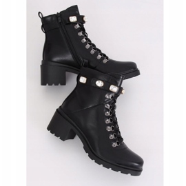 Botas negras con cordones y tacones DA25 Black negro 1 Botas negras con cordones y tacones DA25 Black negro 1