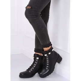 Botas negras con cordones y tacones DA25 Black negro 4