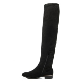 Super Me Botas de montar por encima de la rodilla negro 4