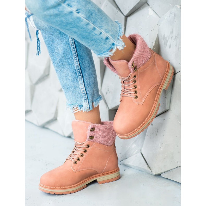 SHELOVET Tramperos con purpurina rosa 1