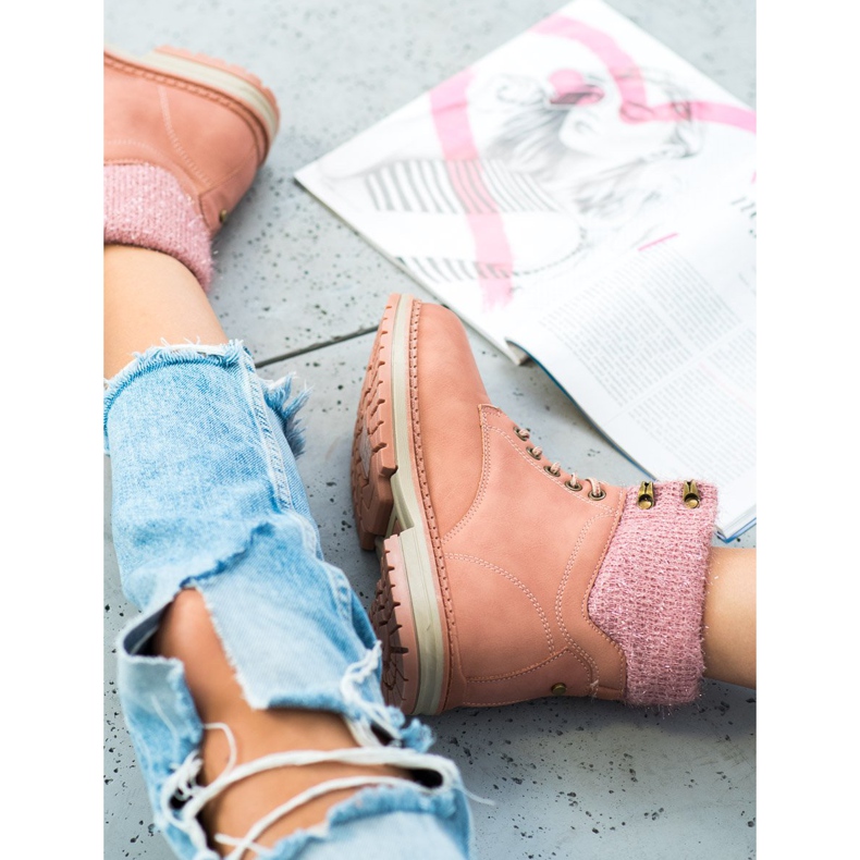 SHELOVET Tramperos con purpurina rosado 2 SHELOVET Tramperos con purpurina rosado 2