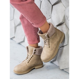 SHELOVET Tramperos con purpurina beige 7
