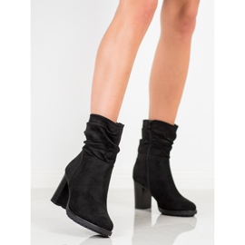 Super Me Botines de ante con cremallera negro 4