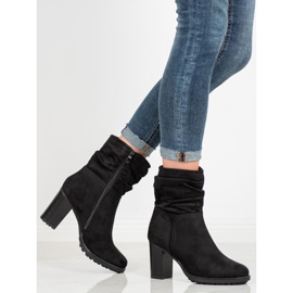 Super Me Botines de ante con cremallera negro 5