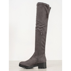 Seastar Botas de muslo en la plataforma gris 3