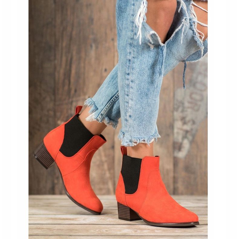 Kylie Botas Chelsea clásicas naranja 1