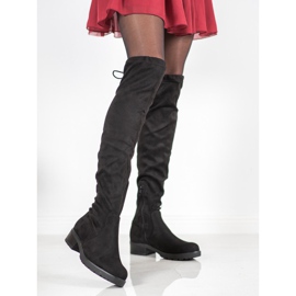 SHELOVET Botas negras sobre la rodilla negro 3