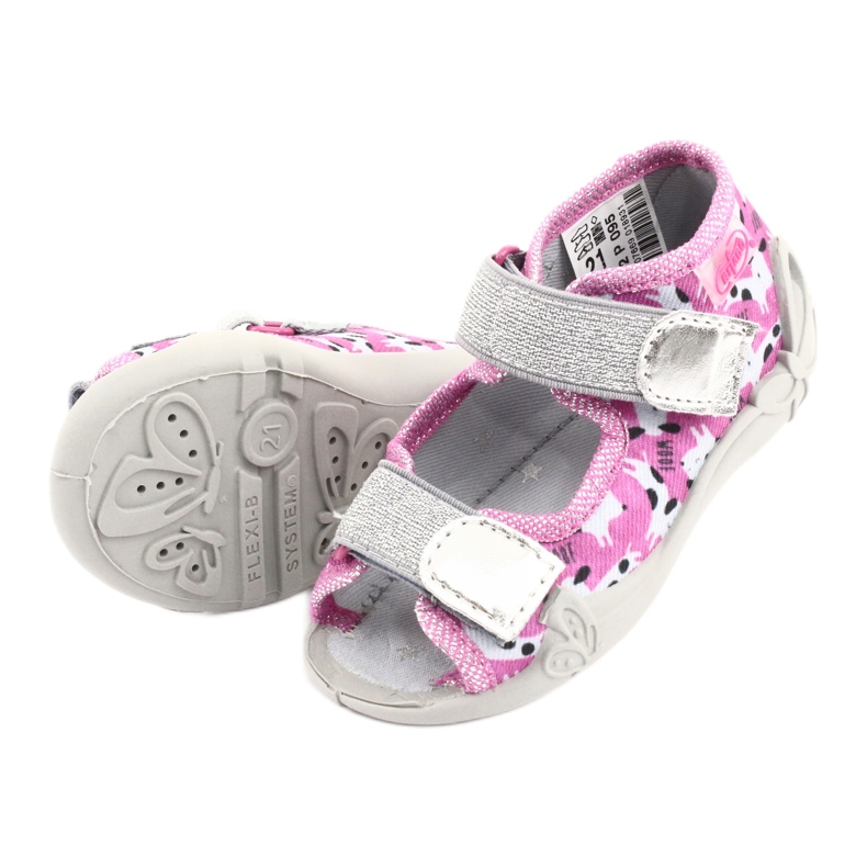 Calzado infantil befado 242P095 blanco negro rosa gris 4