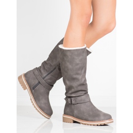 Super Me Botas con piel de oveja gris 2