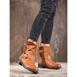 Super Me Botas con hebilla decorativa marrón 5