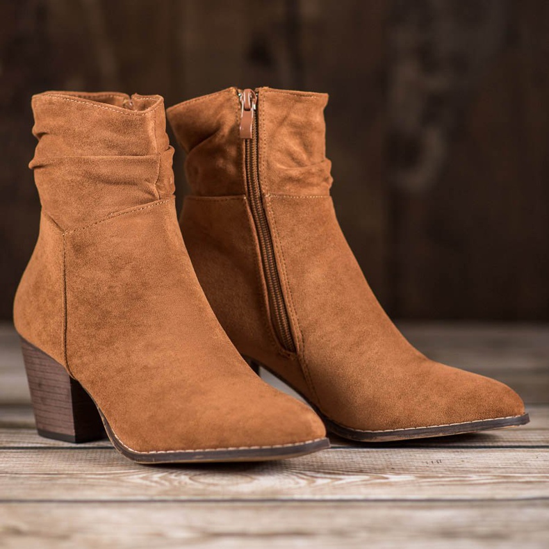 SHELOVET Botas casuales en un poste marrón 1