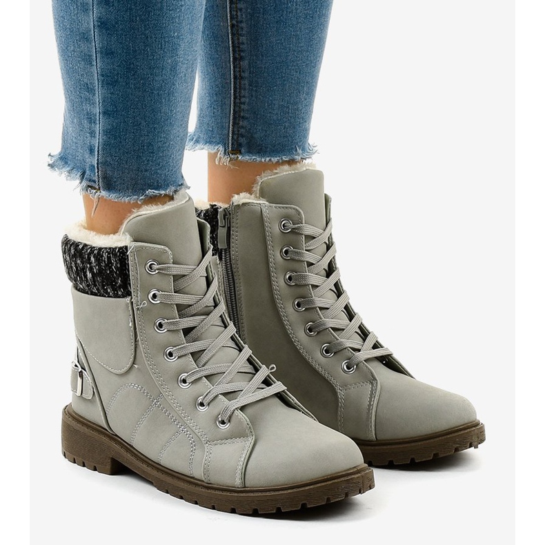 Botas de montaña con aislamiento gris NR02-4 1 Botas de montaña con aislamiento gris NR02-4 1