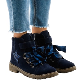 Botas de montaña azul marino con estrella TL51-2 1