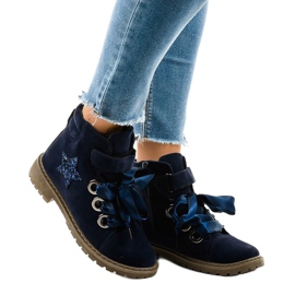 Botas de montaña azul marino con estrella TL51-2 3