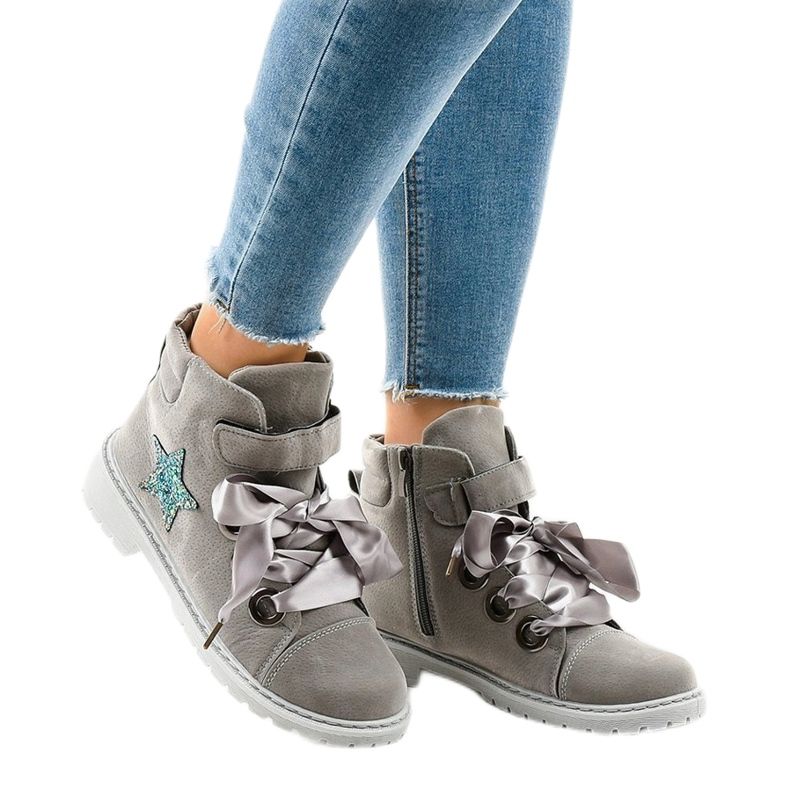 Botas de montaña grises con estrella TL51-3 2