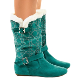 Botas planas verdes hasta la mitad de la pantorrilla R100 2