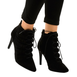 Botas stiletto de ante negro JA79 2