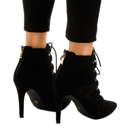 Botas stiletto de ante negro JA79 3