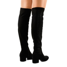 Botas de ante negro en el poste 995-38 3