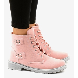 Botines planos ante rosa TL93-4 2