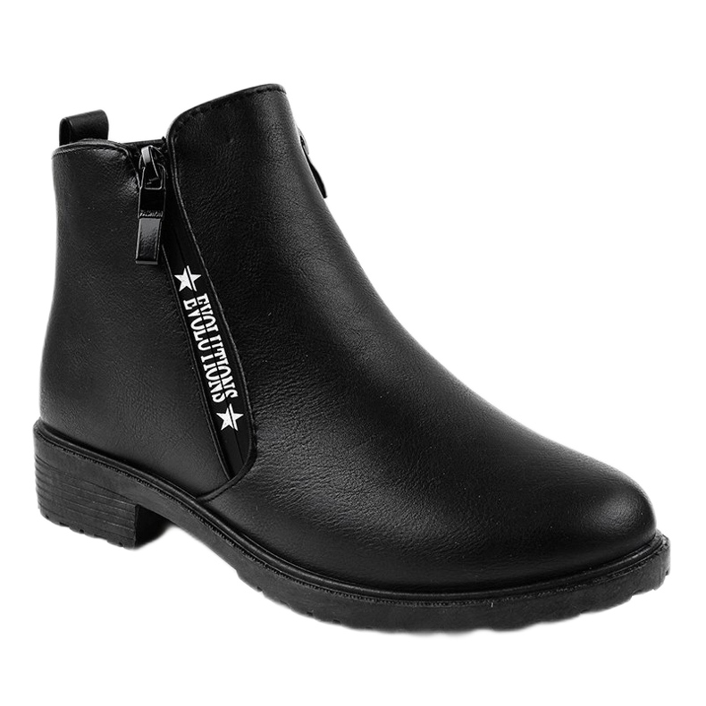 Botas planas de mujer negras XY-526 negro 1 Botas planas de mujer negras XY-526 negro 1