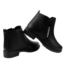 Botas planas de mujer negras XY-526 negro 3