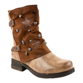 Bota estrella plana marron 8085 marrón 1 Bota estrella plana marron 8085 marrón 1