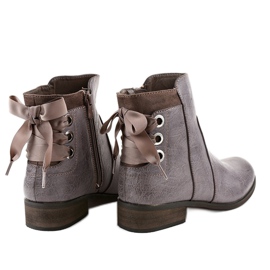Botas planas caqui con pelo 1184-PA multicolor verde 3