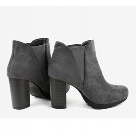 Botas de gamuza gris en el poste de la bota Chelsea H9261 3