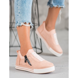 SHELOVET Zapatillas sin cordones de moda rosado 5